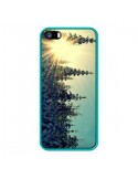 Coque iPhone 5/5S et SE Hiver Paysage Neige Montagnes Sapins Ski - R Delean