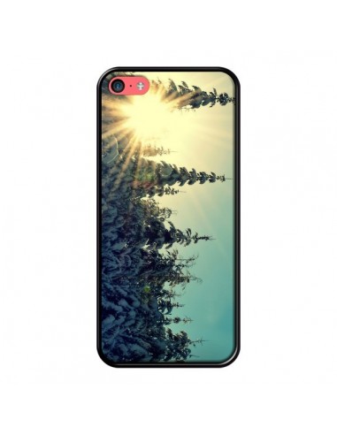 Coque Hiver Paysage Neige Montagnes Sapins Ski pour iPhone 5C - R Delean