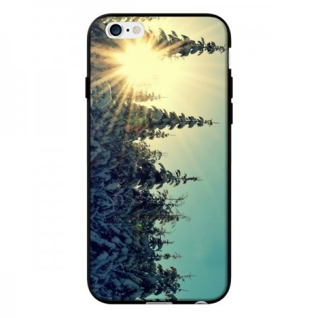 Coque Hiver Paysage Neige Montagnes Sapins Ski pour iPhone 6 - R Delean