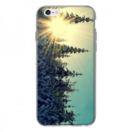 Coque Hiver Paysage Neige Montagnes Sapins Ski pour iPhone 6 - R Delean