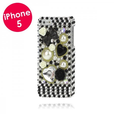 Coque Noire en Relief pour iPhone 5