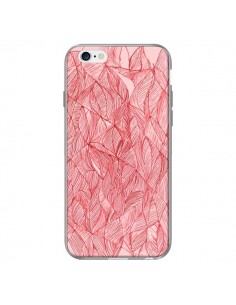 Coque Courbes Meandre Rouge Cerise pour iPhone 6 Plus - Léa Clément