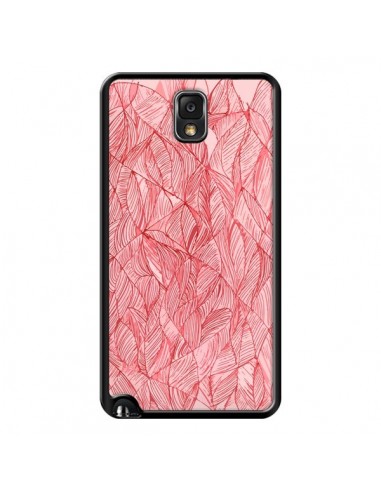 Coque Courbes Meandre Rouge Cerise pour Samsung Galaxy Note 4 - Léa Clément