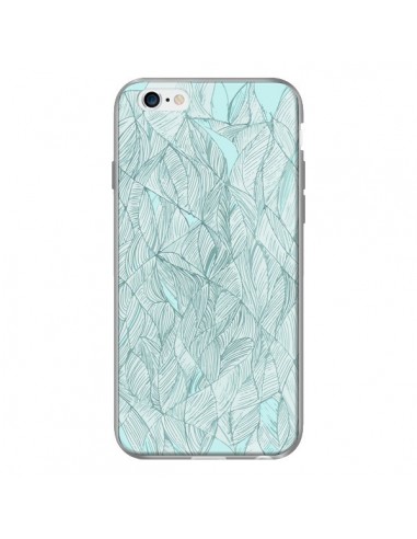 Coque Courbes Meandre Bleu Vert Nuageux pour iPhone 6 Plus - Léa Clément