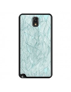 Coque Courbes Meandre Bleu Vert Nuageux pour Samsung Galaxy Note 4 - Léa Clément