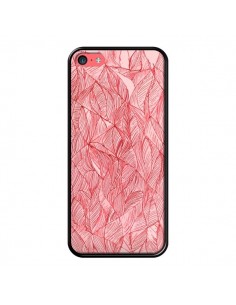 Coque Courbes Meandre Rouge Cerise pour iPhone 5C - Léa Clément