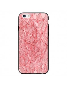Coque Courbes Meandre Rouge Cerise pour iPhone 6 - Léa Clément