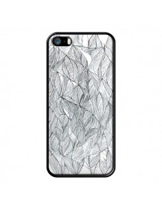 Coque Courbes Meandre Blanc Noir pour iPhone 5 et 5S - Léa Clément