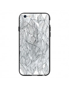 Coque Courbes Meandre Blanc Noir pour iPhone 6 - Léa Clément