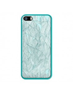 Coque Courbes Meandre Bleu Vert Nuageux pour iPhone 5 et 5S - Léa Clément 2