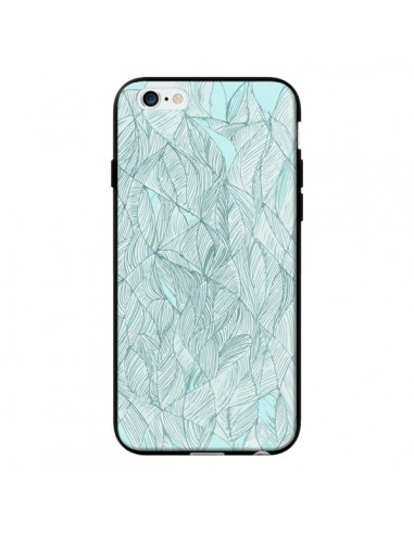 Coque Courbes Meandre Bleu Vert Nuageux pour iPhone 6 - Léa Clément