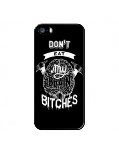 Coque Don't eat my brain Bitches Cerveau Noir pour iPhone 5 et 5S - Senor Octopus