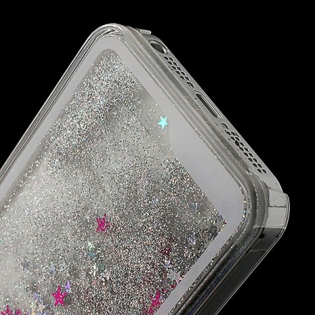 Coque Liquide avec Paillettes et Etoiles Blanc pour iPhone 5/5S Coque Liquide avec Paillettes et Etoiles Blanc pour iPhone 5/5S