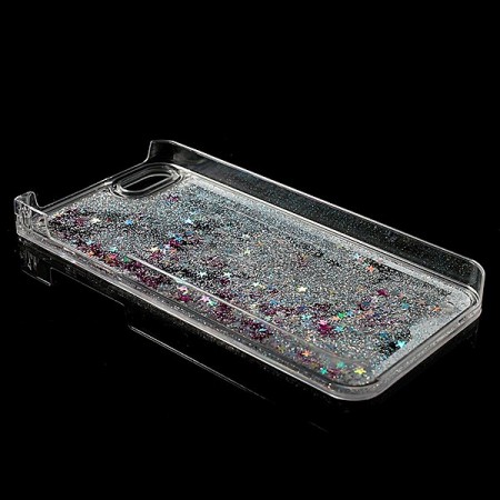 Coque Liquide avec Paillettes et Etoiles Blanc pour iPhone 5/5S Coque Liquide avec Paillettes et Etoiles Blanc pour iPhone 5/5S