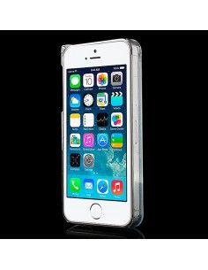 Coque Liquide avec Paillettes et Etoiles Bleu pour iPhone 5/5S 2
