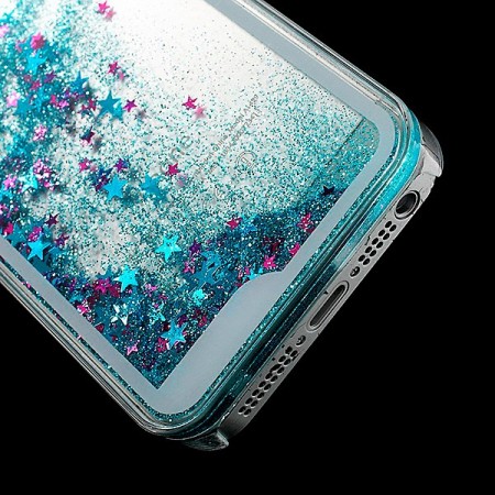 Coque Liquide avec Paillettes et Etoiles Bleu pour iPhone 5/5S Coque Liquide avec Paillettes et Etoiles Bleu pour iPhone 5/5S