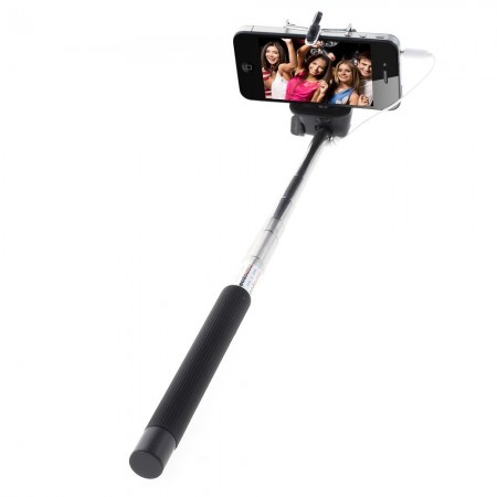Selfie Stick et Télécommande perche Extensible 20-100 cm câble jack pour iPhone et Samsung Selfie Stick et Télécommande perche Extensible 20-100 cm câble jack pour iPhone et Samsung