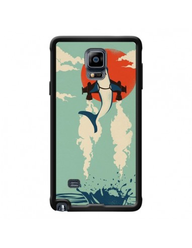 Coque Requin Avion Volant pour Samsung Galaxy Note 4 - Jay Fleck