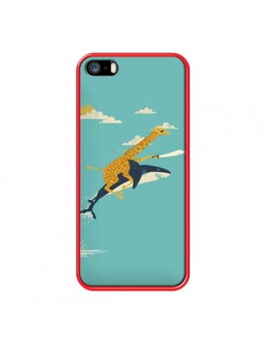 Coque Girafe Epee Requin Volant pour iPhone 5 et 5S - Jay Fleck