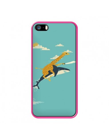 Coque Girafe Epee Requin Volant pour iPhone 5 et 5S - Jay Fleck