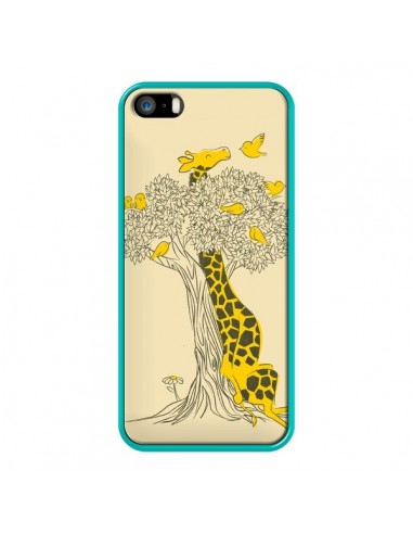 Coque Girafe Amis Oiseaux pour iPhone 5 et 5S - Jay Fleck