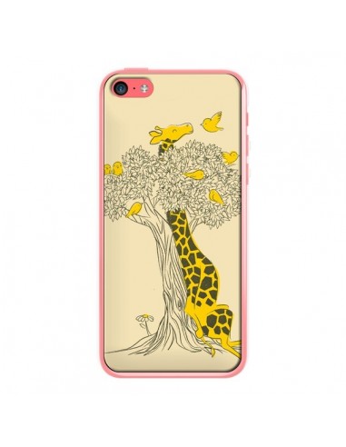Coque Girafe Amis Oiseaux pour iPhone 5C - Jay Fleck