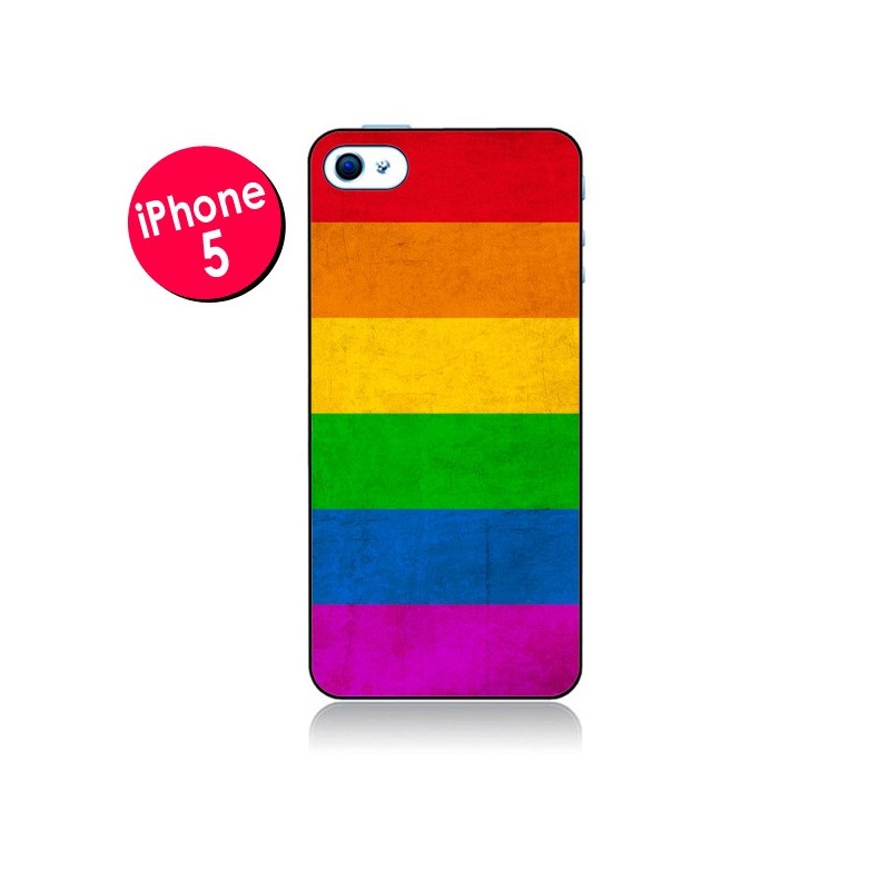 Coque Drapeau Arc En Ciel Gay pour iPhone 5