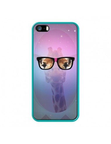Coque Girafe Geek à Lunettes pour iPhone 5 et 5S - Aurelie Scour