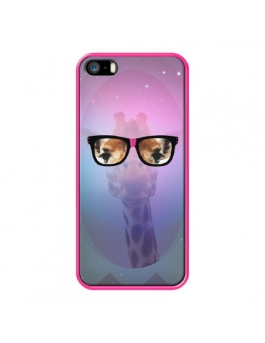 Coque Girafe Geek à Lunettes pour iPhone 5 et 5S - Aurelie Scour
