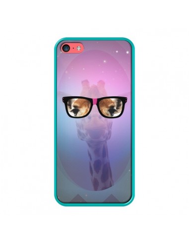 Coque Girafe Geek à Lunettes pour iPhone 5C - Aurelie Scour