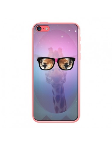 Coque Girafe Geek à Lunettes pour iPhone 5C - Aurelie Scour