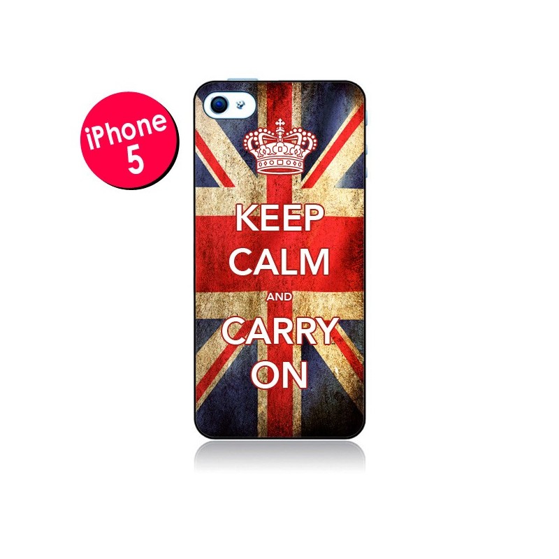 Coque Keep Calm and Carry On pour iPhone 5