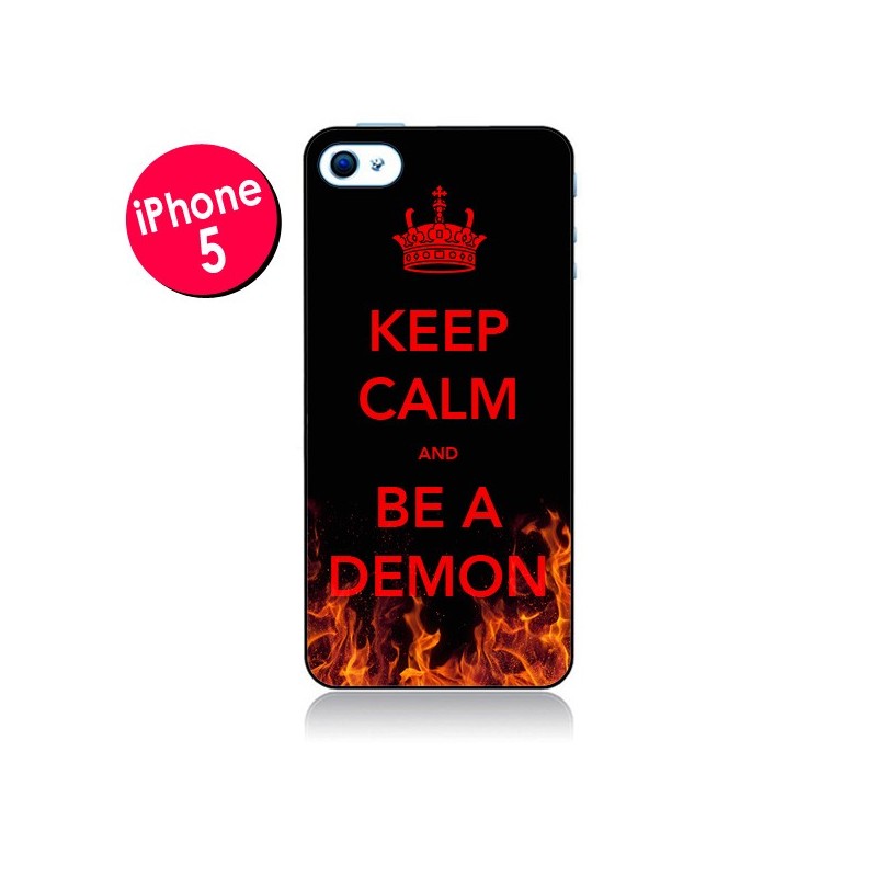 Coque Keep Calm and Be A Demon pour iPhone 5