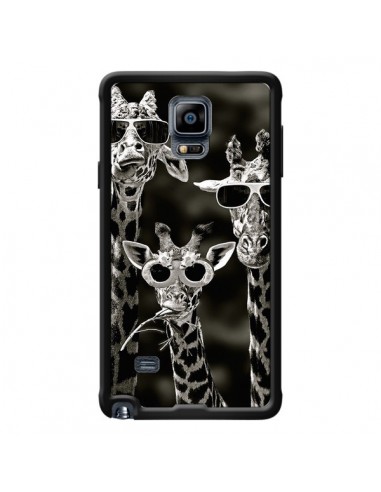 Coque Girafe Swag Lunettes Familiy Giraffe pour Samsung Galaxy Note 4 - Asano Yamazaki