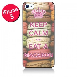 Coque Keep Calm and Eat A Macaron pour iPhone 5