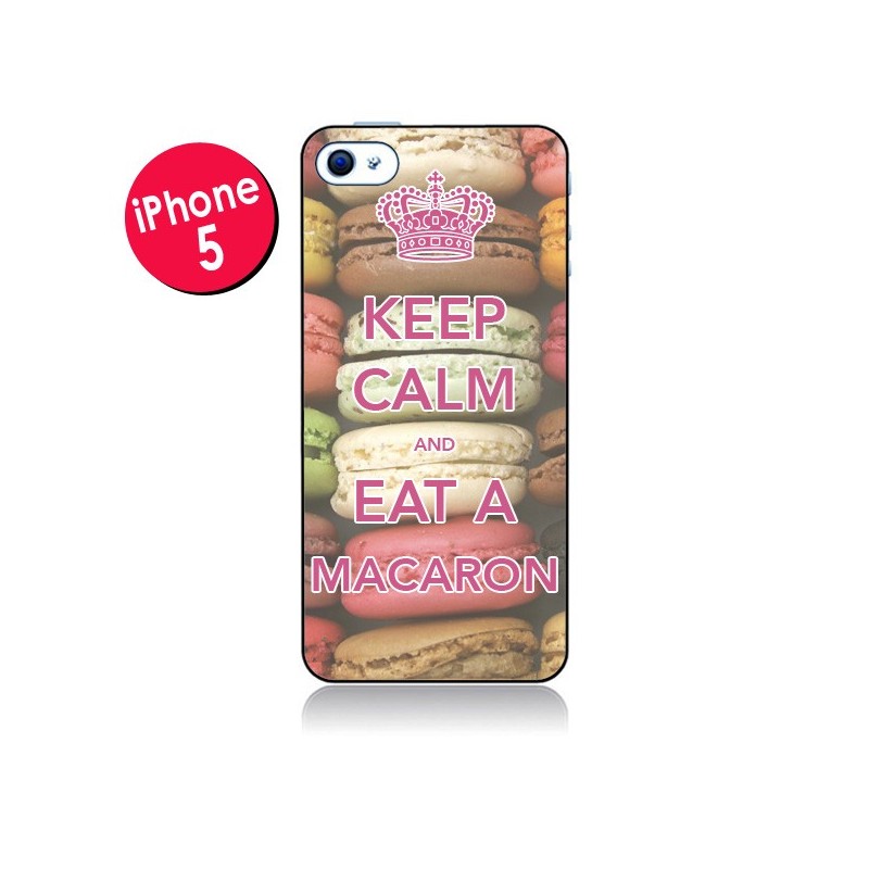Coque Keep Calm and Eat A Macaron pour iPhone 5