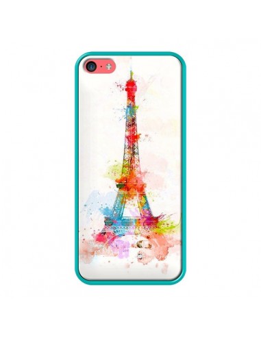 Coque Paris Tour Eiffel Muticolore pour iPhone 5C - Asano Yamazaki