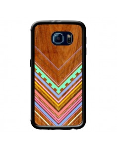 Coque Azteque Arbutus Pastel Bois Aztec Tribal pour Samsung Galaxy S6 - Jenny Mhairi