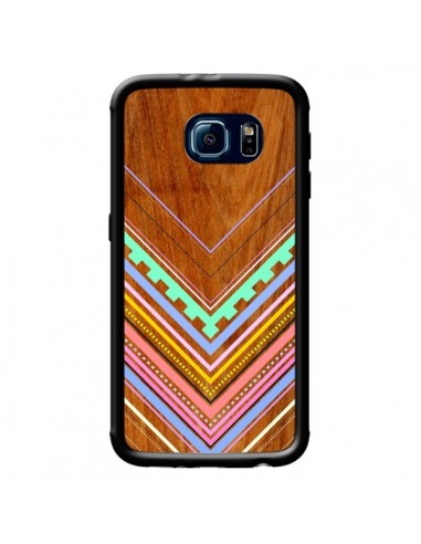Coque Azteque Arbutus Pastel Bois Aztec Tribal pour Samsung Galaxy S6 - Jenny Mhairi