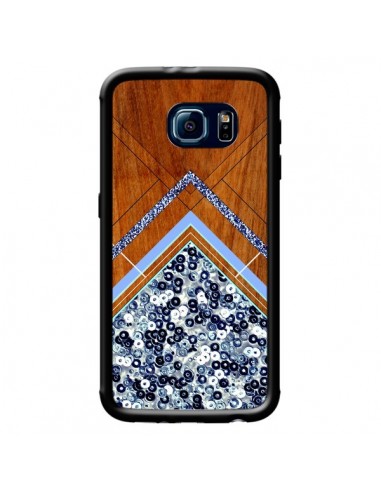 Coque Sequin Geometry Bois Azteque Aztec Tribal pour Samsung Galaxy S6 - Jenny Mhairi