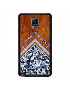 Coque Sequin Geometry Bois Azteque Aztec Tribal pour Samsung Galaxy Note 4 - Jenny Mhairi