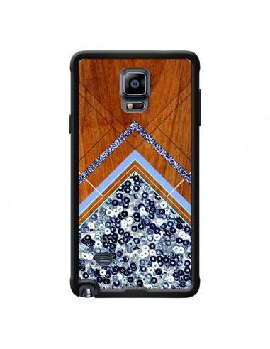 Coque Sequin Geometry Bois Azteque Aztec Tribal pour Samsung Galaxy Note 4 - Jenny Mhairi