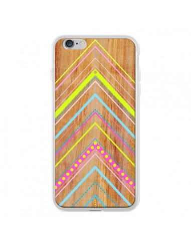Coque Wooden Chevron Pink Bois Azteque Aztec Tribal pour iPhone 6 Plus - Jenny Mhairi