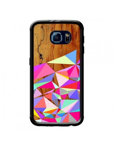 Coque Wooden Multi Geo Bois Azteque Aztec Tribal pour Samsung Galaxy S6 - Jenny Mhairi