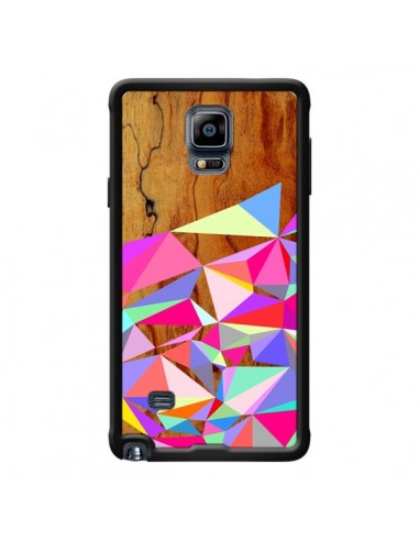 Coque Wooden Multi Geo Bois Azteque Aztec Tribal pour Samsung Galaxy Note 4 - Jenny Mhairi
