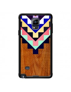 Coque Wooden Tribal Bois Azteque Aztec Tribal pour Samsung Galaxy Note 4 - Jenny Mhairi
