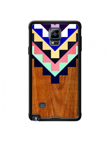 Coque Wooden Tribal Bois Azteque Aztec Tribal pour Samsung Galaxy Note 4 - Jenny Mhairi