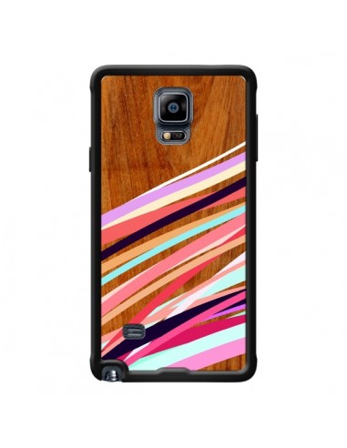 Coque Wooden Waves Coral Bois Azteque Aztec Tribal pour Samsung Galaxy Note 4 - Jenny Mhairi