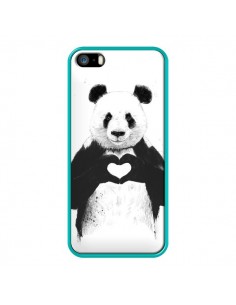 Coque Panda Amour All you need is love pour iPhone 5 et 5S - Balazs Solti 2