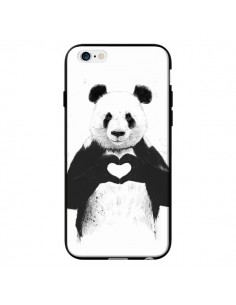Coque Panda Amour All you need is love pour iPhone 6 - Balazs Solti